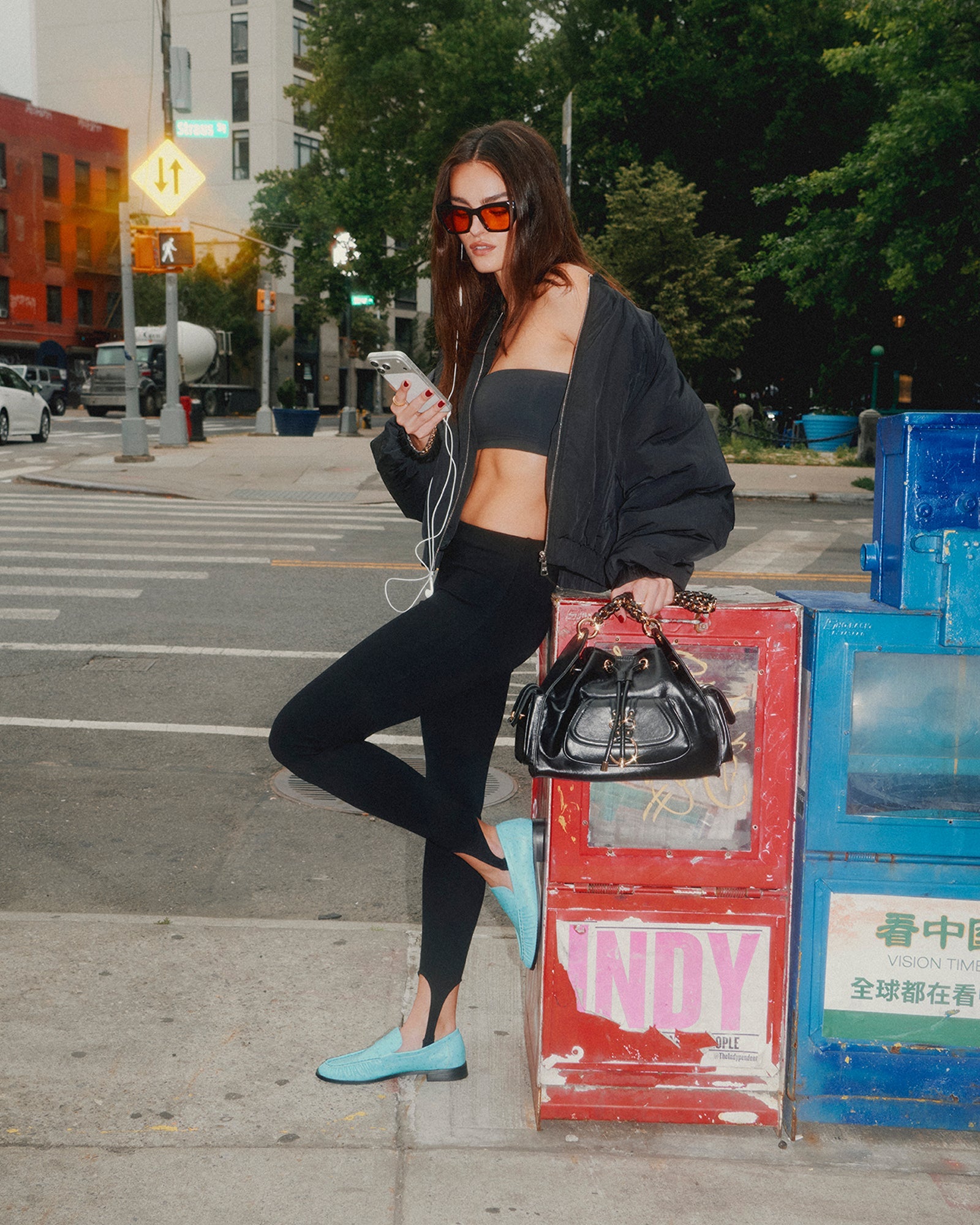 RONIE OSTRICH TURQUOISE LEATHER