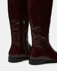 CANTER DARK CHERRY LEATHER WIDE CALF