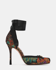 LARINA BLACK MULTI BROCADE